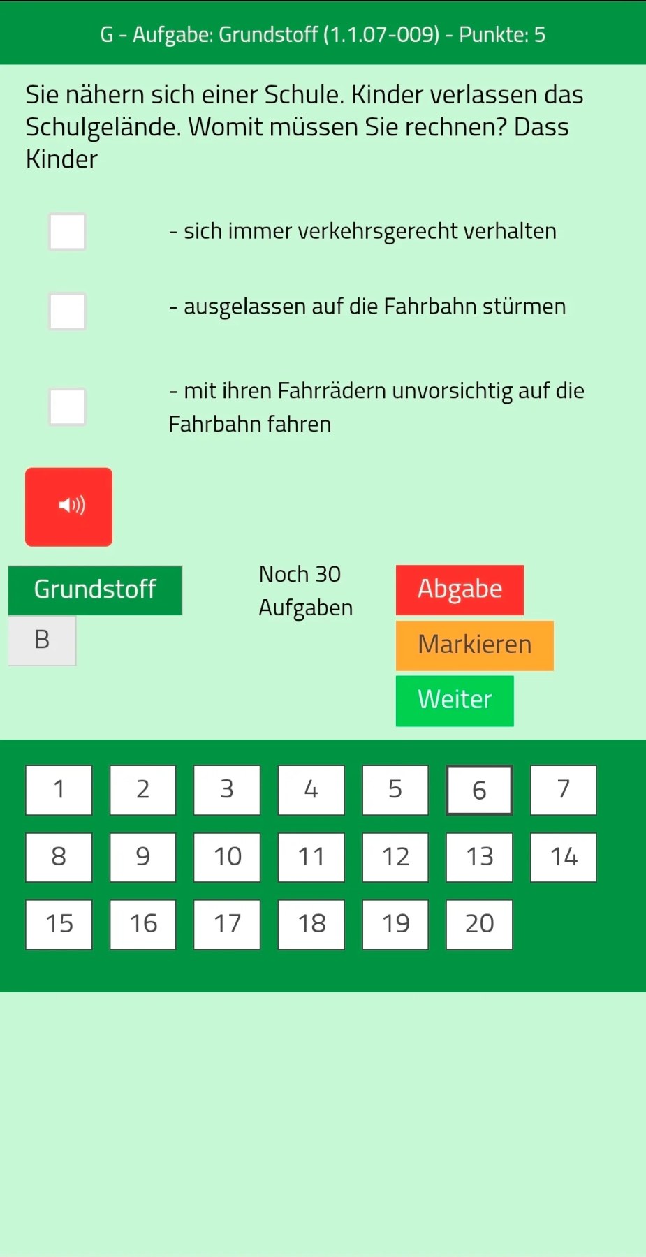 Theoriefrage mit Videoaufgabe
